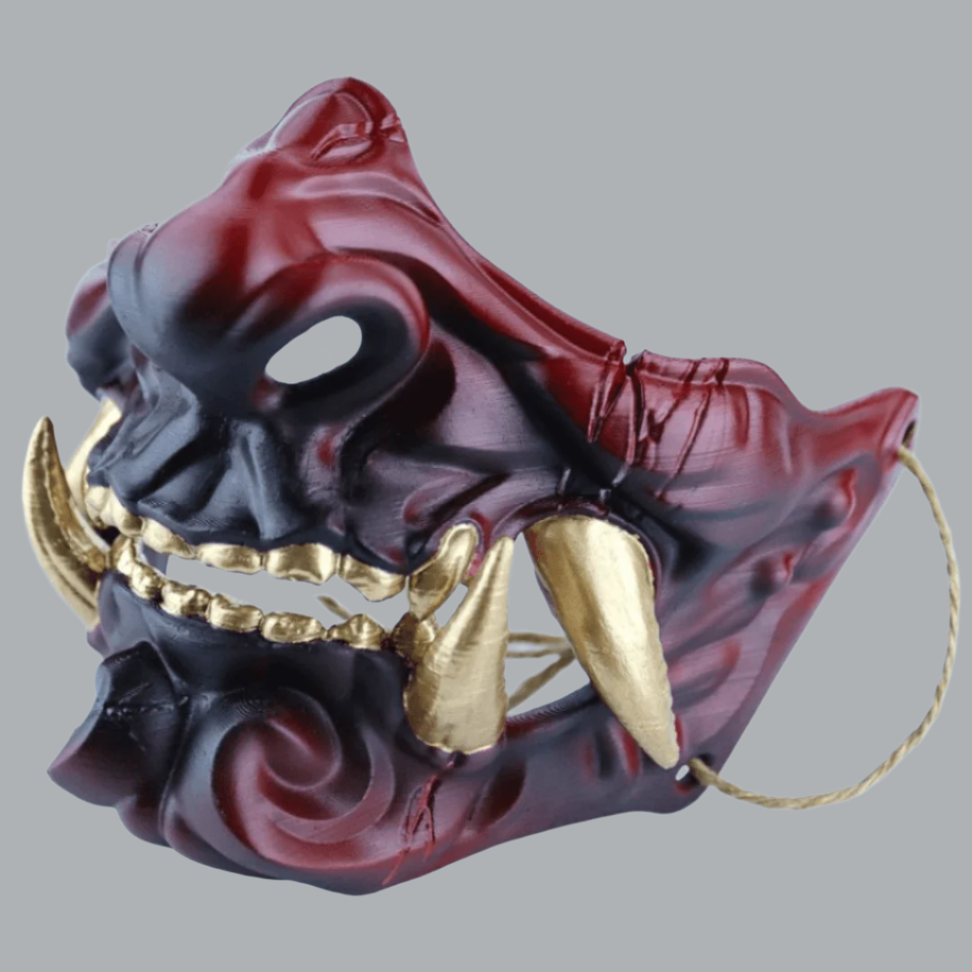 Space Armory Warrior Oni Mask Black/Red